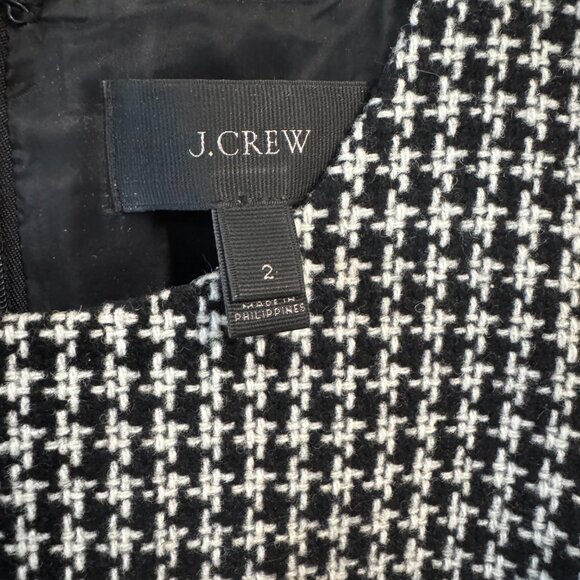 J.Crew Black & White Tweed Sheath Dress – Size 2 – Classic Style - Picture 3 of 6
